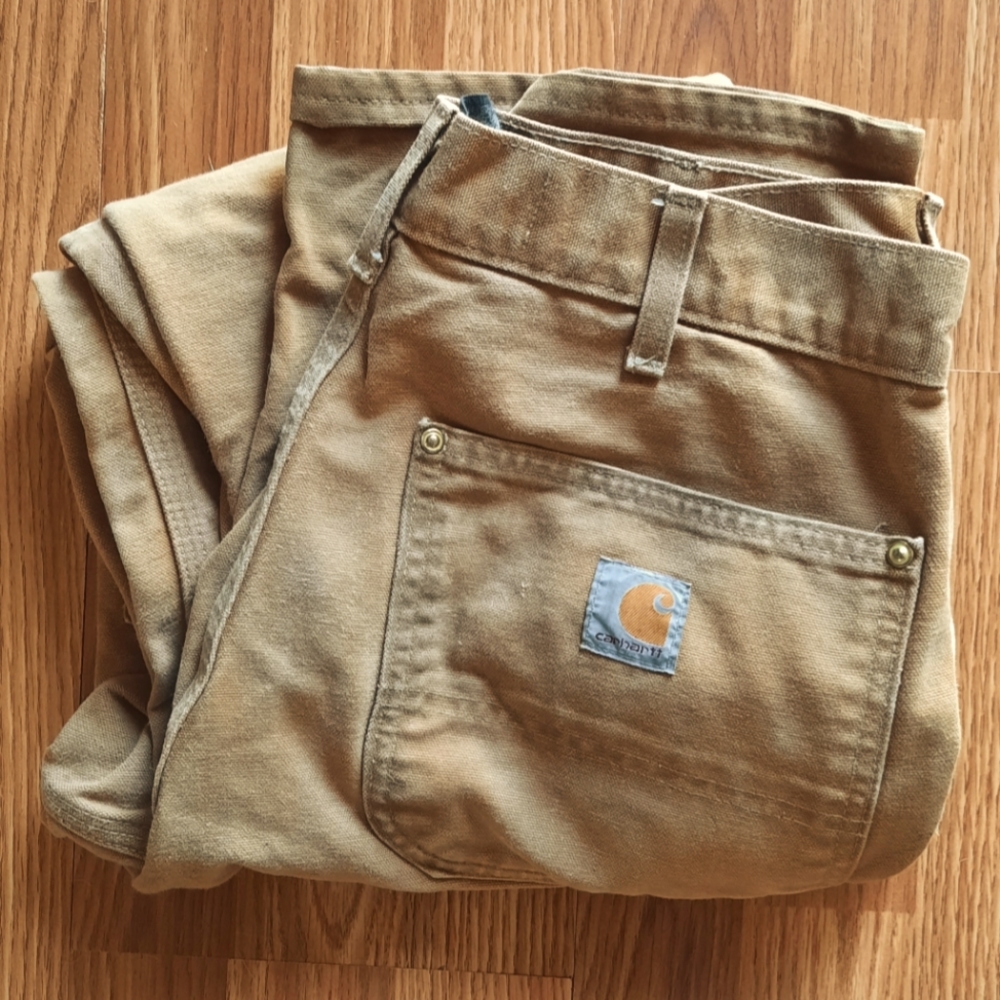 Authentic Distressed 32x30 Carhartt Double Front Dungaree